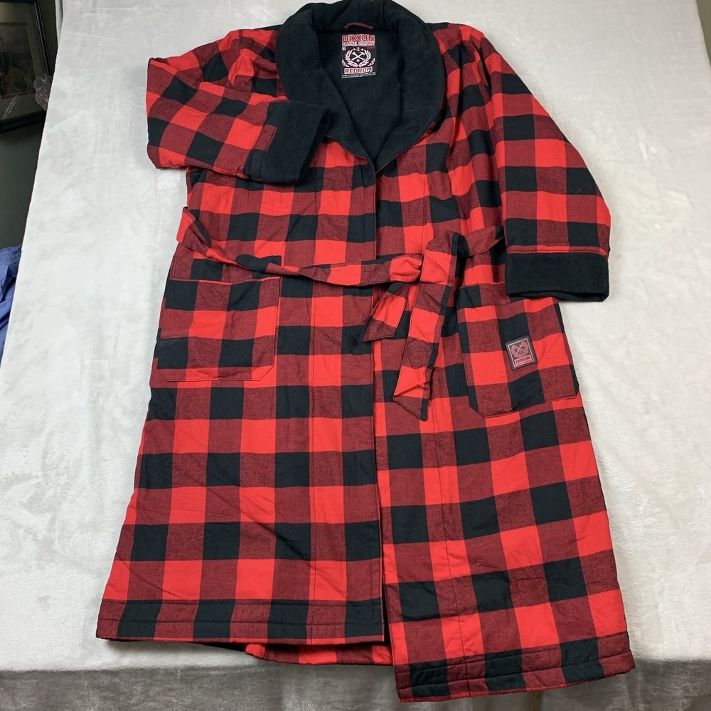 Dixxon Flannel Co Redrum Robe Womens XS/SM Buffalo Plaid Heavy Soft Sleepwear - Picture 2 of 7